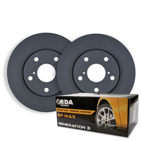 FRONT RDA DISC BRAKE ROTORS & PADS FOR OPEL ZAFIRA ZJ 2.0TD 321MM 10/2011-ON