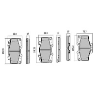 RDA EXTREME FRONT BRAKE PADS FOR TOYOTA PRADO 95 SERIES 7/1996-2003 RDX1323