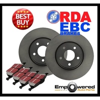 REAR RDA DISC BRAKE ROTORS & EBC PADS FOR BMW 740I F01 F02 F03 F04 10/2008-12/2015