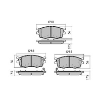 RDA FULL SET FRONT & REAR GP MAX BRAKES FOR TOYOTA COROLLA ZRE152 7/2007-9/2012