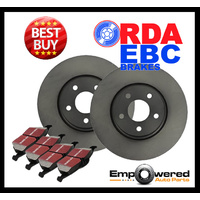 FRONT RDA DISC BRAKE ROTORS & EBC PADS FOR MERCEDES-BENZ X164 GL320 GL350 375MM 2006-ON