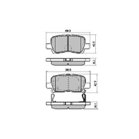 GP MAX FRONT BRAKE PADS FOR HONDA MDX 2002-2008 RDB1440