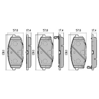 GP MAX FRONT BRAKE PADS FOR HYUNDAI FD I30 1.6TD, 1.6, 2.0 2007-2013 - RDB2017