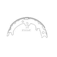 REAR HANDBRAKE SHOES SET FOR TOYOTA KLUGER, RAV4, TARAGO & LEXUS RX350 - R1794