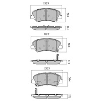 RDA GP MAX FRONT BRAKE PADS for Hyundai i30 GD 1.6 CRD 1.6L & 2.0L 2012-2016