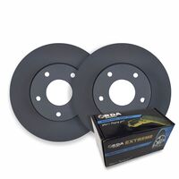 REAR RDA DISC BRAKE ROTORS & H/D PADS FOR HOLDEN COMMODORE VF SS/SS-V REDLINE 2015-2017