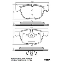 RDA FULL SET FRONT & REAR EXTREME H/D BRAKE PADS FOR BMX F15 X5 2.0TD RDX2264