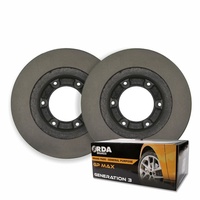 REAR RDA DISC BRAKE ROTORS & PADS FOR TOYOTA LANDCRUISER HZJ73 HZJ75 FZJ75 70 75 SERIES