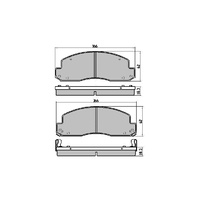 RDA GP MAX FRONT BRAKE PADS FOR TOYOTA COASTER BB40 HZB40 HZB50 XZB50 1/1993 ON