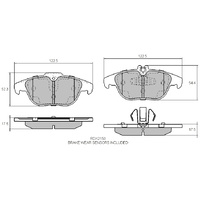 GP MAX REAR BRAKE PADS FOR MERCEDES-BENZ W204 C CLASS VARIOUS MODELS - RDB2153