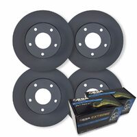 FULL SET DISC BRAKE ROTORS + PADS & SENSORS FOR VW TOUAREG 7L 3.0TD 2004-5/2010