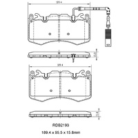 GP MAX FRONT BRAKE PADS for Landrover Range Rover with Brembo 2009 On RDB219#