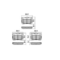 GP MAX REAR BRAKE PADS FOR LEXUS IS250 2005-2013 RDB2048