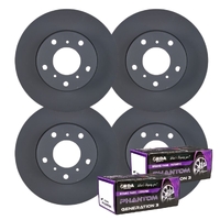 FULL SET RDA DISC BRAKE ROTORS & CERAMIC PADS FOR HOLDEN COMMODORE VT-VZ 97-2007