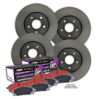 FULL SET DISC BRAKE ROTORS + PADS FOR FORD FALCON AU SERIES II III 4/2000-9/2002