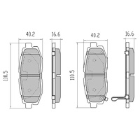 RDA GP MAX REAR BRAKE PADS FOR SUBARU TRIBECA 11/2006-1/2014 RDB2092