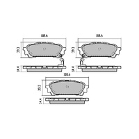 RDA GP MAX REAR BRAKE PADS FOR SUBARU FORESTER X 2.5L 7/2005-2/2008 RDB1672