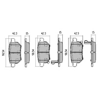 GP MAX REAR BRAKE PADS FOR TOYOTA COROLLA ZRE152 5/2007-1/2014