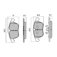 RDA GP MAX FRONT BRAKE PADS FOR FORD MONDEO MA MB MC 11/2006-4/2015