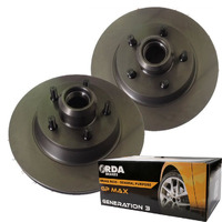 FRONT DISC BRAKE ROTORS + PADS FOR FORD FAIRLANE NA, NA SERIES II, NC NON-ABS 88-91