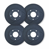 FULL DIMPLED & SLOTTED DISC BRAKE ROTORS FOR HOLDEN COMMODORE VR VS WITH IRS 93-00