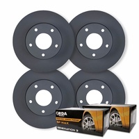 FULL SET DISC BRAKE ROTORS + PADS FOR TOYOTA LANDCRUISER 80 SERIES 1990-8/1992