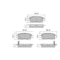 RDA GP MAX REAR BRAKE PADS FOR TOYOTA AVALON 7/2000-3/2006 W/AKEBONO RDB1384