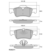 RDA EXTREME HEAVY DUTY REAR BRAKE PAD FOR MERCEDES-BENZ GL, ML, R CLASS 2005 ON