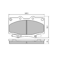 RDA GP MAX FRONT BRAKE PADS FOR TOYOTA LANDCRUISER 80 SERIES 1990-1998 RDB1199