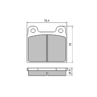 RDA GP MAX FRONT BRAKE PADS FOR MERCEDES BENZ W108 300SEL 3.5 V8 1/70-7/72 RDB11