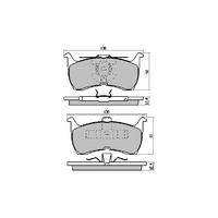 RDA GP MAX BRAKE PADS FOR FORD EA TO AU SERIES1 REAR PAD SET - RDB1109