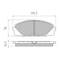 RDA GP FRONT MAX BRAKE PADS FOR TOYOTA HIACE KDN, KDH, TRH 6/2005-2014 RDB2047