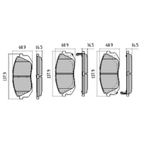 RDA GP MAX FULL SET FRONT BRAKE PADS FOR HYUNDAI IX35 11/2009-2013 RDB2055 FRONT