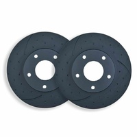 DIMPLED & SLOTTED RDA FRONT DISC BRAKE ROTORS FOR FORD FALCON FG G6E TURBO 2008 ON