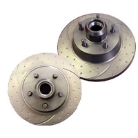 DIMPLED & SLOTTED FRONT DISC BRAKE ROTORS FOR HOLDEN HX HZ 1976-1980 RDA14D