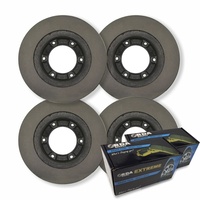 FULL SET DISC BRAKE ROTORS + PADS FOR TOYOTA LANDCRUISER 80 SERIES 8/1992-1998