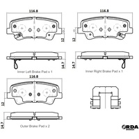 RDA EXTREME H/D REAR DISC BRAKE PADS FOR LDV G10 2.0LT 2.4L RWD VAN 6/2015 ON