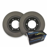 REAR RDA DISC BRAKE ROTORS & H/D PADS FOR TOYOTA PRADO 150 SERIES 2009-2015 RDA8082