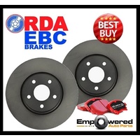 REAR RDA BRAKE DISC ROTORS & EBC REDSTUFF PADS FOR MAZDA RX-8 1.3L 2003-2012 RDA7943