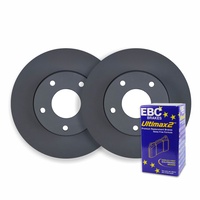  FRONT DISC BRAKE ROTORS + PADS for Abarth 500 1.4T *98mm PCD* 12/2011-6/2014 RDA8291