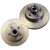 DIMPLED & SLOTTED FRONT DISC BRAKE ROTORS FOR HOLDEN TORANA/SUNBIRD LH LX UC 74-79