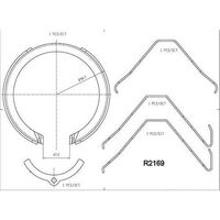 REAR HANDBRAKE SHOES R2169 FOR FORD FALCON BF FPV GT PURSUIT F6 10/2005-4/2008