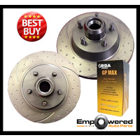 DIMP SLOTTED FRONT RDA DISC BRAKE ROTORS & PBR PADS FOR FORD FAIRLANE ZD ZF ZG 1970-76