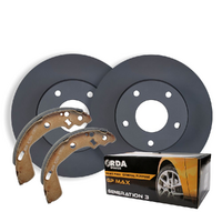 REAR RDA DISC BRAKE ROTORS & PADS & H/B SHOES FOR FALCON AU SERIES II III 3/2000-10/2002