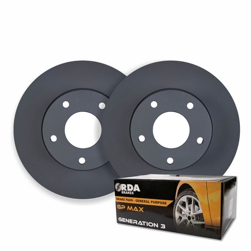 REAR RDA DISC BRAKE ROTORS & PADS FOR HONDA CIVIC FN2 TYPE R 2.0L 2007-2/2012 RDA438