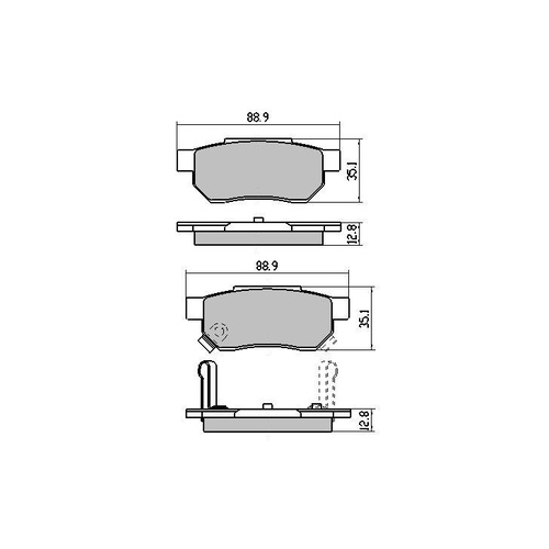 RDA GP MAX REAR BRAKE PADS FOR HONDA CIVIC EK1 HATCH/SEDAN 1.6 1995-2000 RDB1163