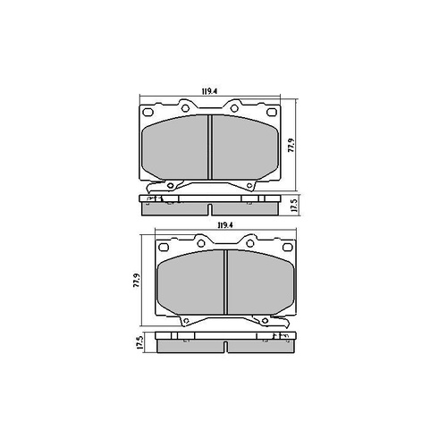 RDA EXTREME H/DUTY FRONT & REAR PAD SET FOR TOYOTA LANDCRUISER LEXUS - RDX1365