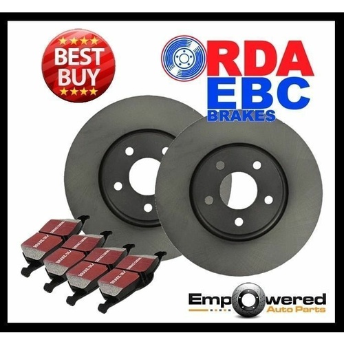 REAR RDA DISC BRAKE ROTORS & EBC PADS FOR BMW 116I F20 F21 2011-2015 RDA8296