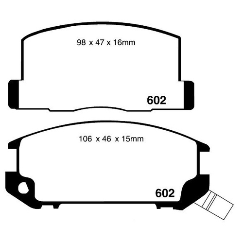 EBC REDSTUFF REAR BRAKE PADS FOR TOYOTA MR2 SW20 INC TURBO 12/1989-9/2000 DP3602