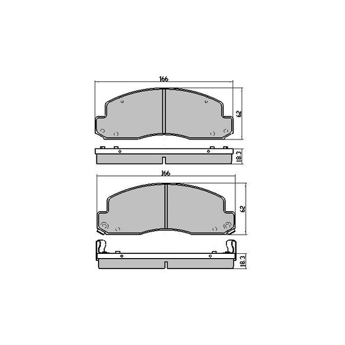 RDA GP MAX FRONT BRAKE PADS FOR TOYOTA COASTER BB40 HZB40 HZB50 XZB50 1/1993 ON